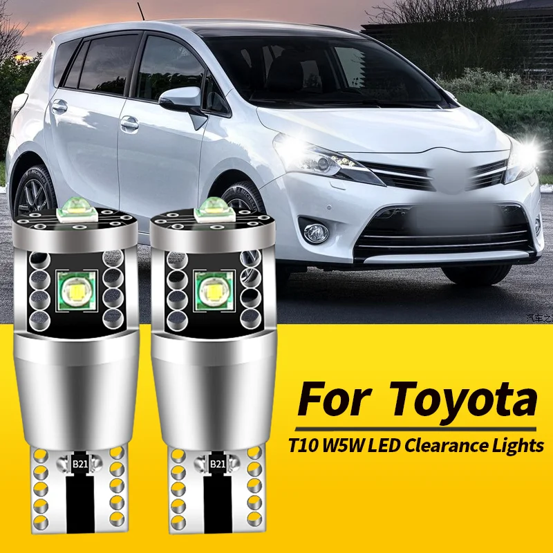 

2PCS T10 W5W LED Clearance Lights Canbus ​For Toyota Verso 2009-2018 Yaris Vitz 2005-2014 Avensis T22 T25 97-08 Car Accessories