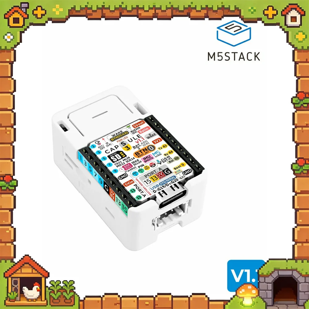M5Stack Capsule Kit V1.1 with M5StampS3A ESP32-S3 Embedded IoT Development Board Portable Controller