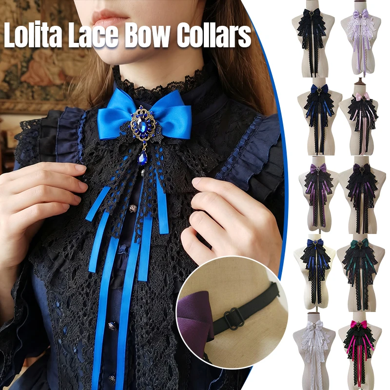 corbatas-de-lazo-de-encaje-negro-gotico-elegantes-para-mujer-accesorios-de-cosplay-anime-lolita-cuellos-desmontables