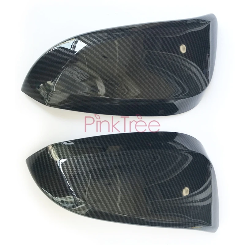 Carbon Fiber Color Door Mirror Rear View Cover Trim For Toyota Innova 2016 2017 2018 Car Styling Tuning Accessories