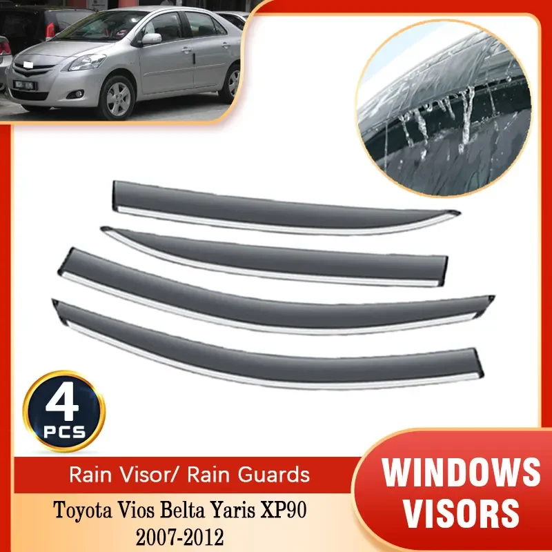 

Toyota Vios Belta Yaris XP90 2007-2013 Rain Sunshade Window Visor Windshield Deflectors Protective Cover Ventilation Accessory