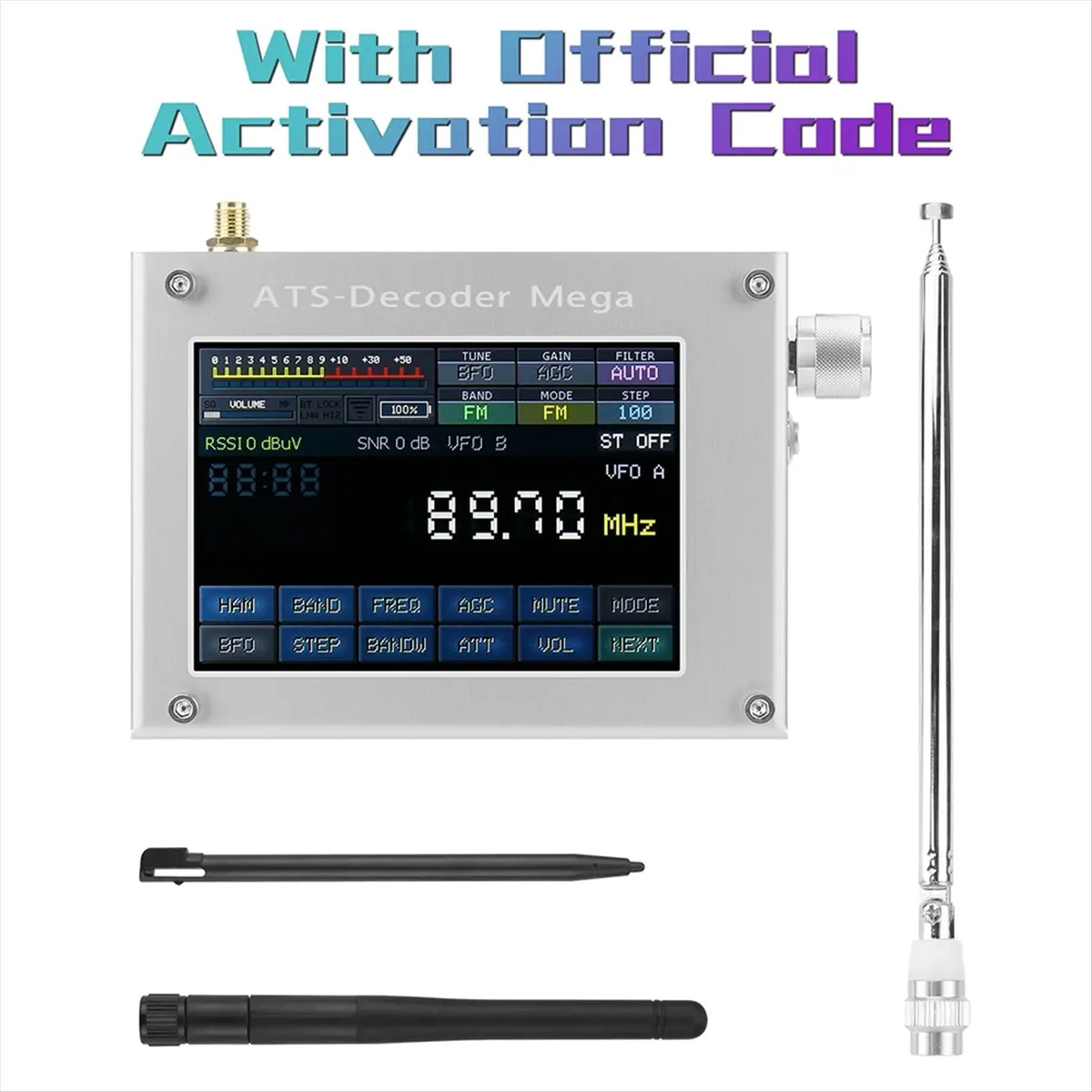 A86G NEW SDR Radio AM FM SYNC SSB CW DIGI Receiver ATS-Decoder Upgraded Version of ATS25 Max-Decoder W/ 4Inch Color Screen