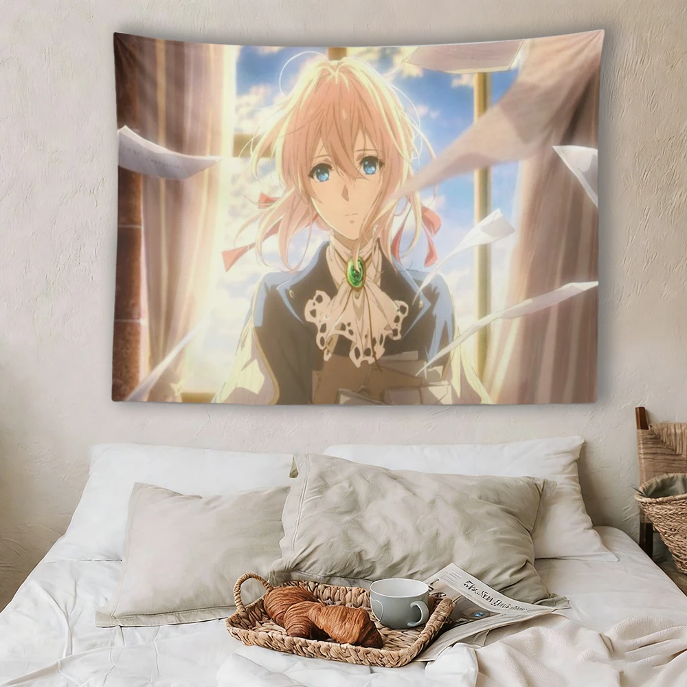 

Аниме-гобелен «Вайолет Эвергарден», классический настенный декор с изображением персонажей для спальни и общежития