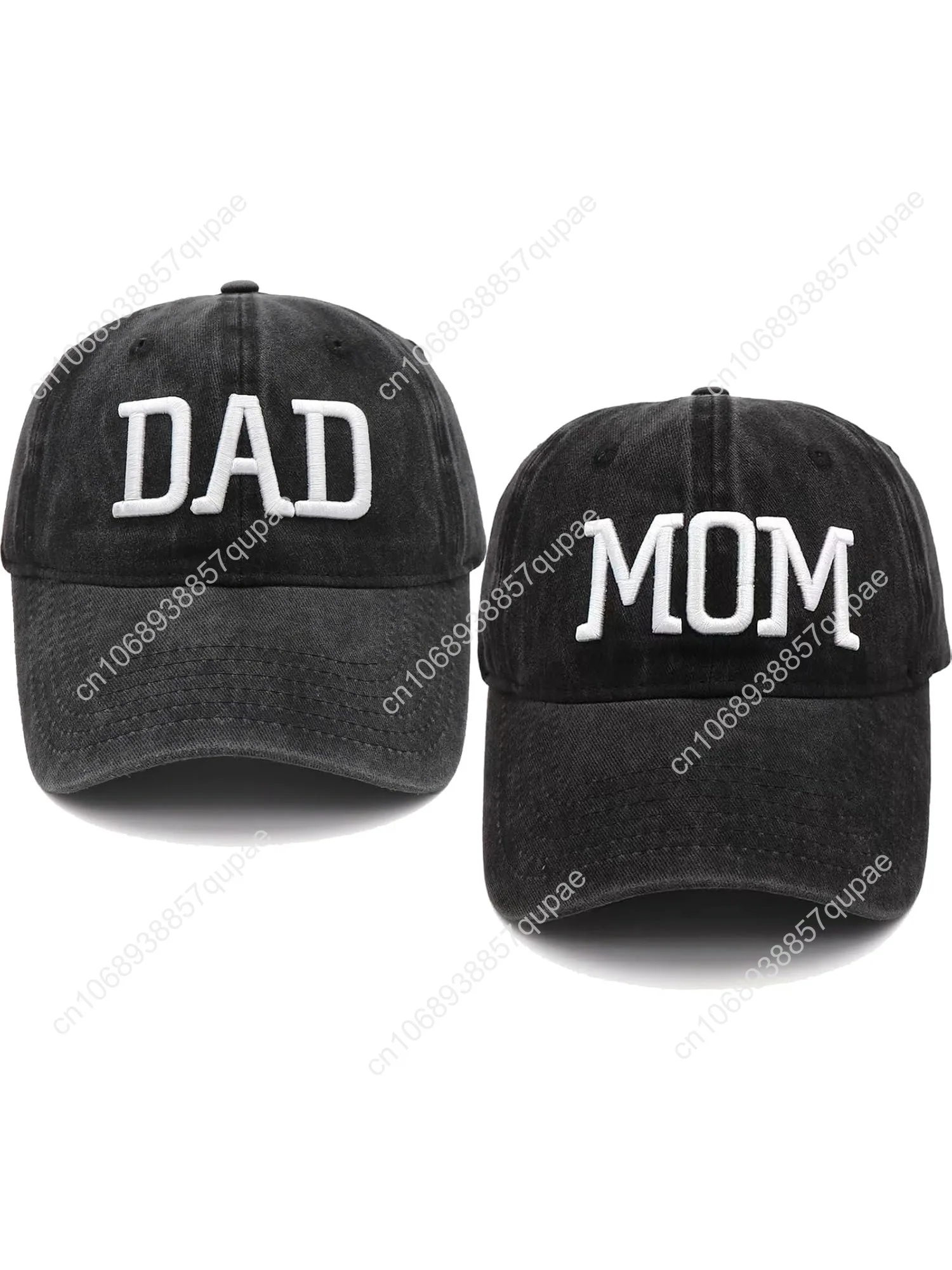 

Mom and Dad Hats Fathers Day Mom Dad Gifts Hat Embroidered Adjustable Baseball Caps Gift for Couples Parents Dad Hat