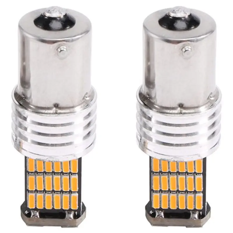 

Прочные-2 шт. 1156 Янтарные 7506 P21W светодиодные лампы BA15S желтые передние и задние указатели поворота