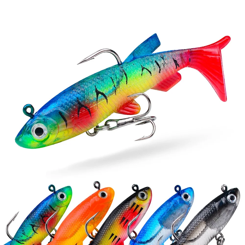 7,5 cm/13,5g Jigging Kopf Weicher Köder T Schwanz Meer Bass Angeln Köder Tackle Silikon Köder Wobbler Meer angeln Weiche Köder Swimbait