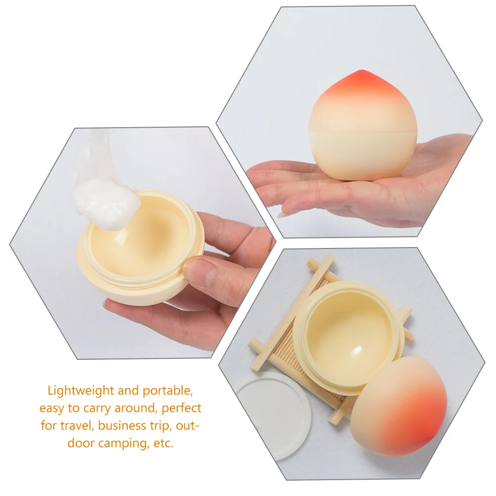 

5pcs 30g Empty Fruit Packing Containers Small Jars Lids Travel Size Refillable Body Butter Boxes Lightweight Storage