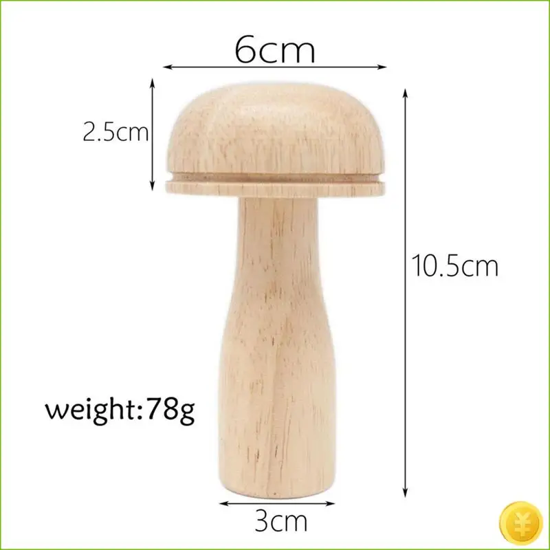 أطقم فطر جريئة أداة خشبية بمقبض قوي وانحناء تدريجي لخيوط الخياطة والجوارب والسترات سهلة الاستخدام