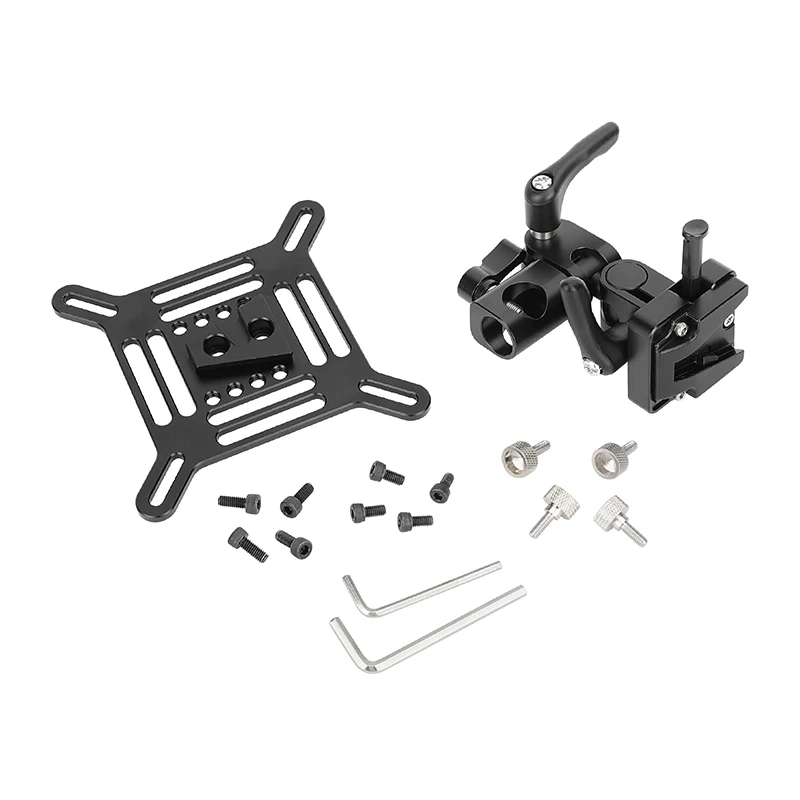HDRIG Adjustable VESA Monitor Mount with Quick Release V-Lock to C-Stand / Baby Pin Supports Monitors 13 to 32 LCD screens