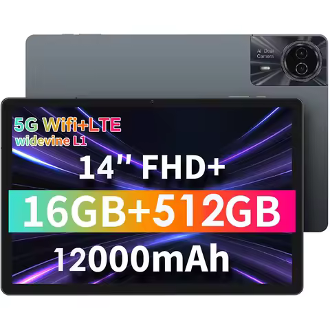 Ultra Large Screen 14.1 Inch Tablet Pc 16+512GB Phone Call tablet 12000mAh 5G WiFi GPS Pad Maxpad Laptop Google Play+Free Gifts