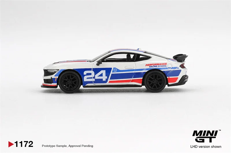 MINI GT 1:64 Dark Horse NO.24 Mustang Performance Racing School Die-Cast Car Model Miniature Gifts