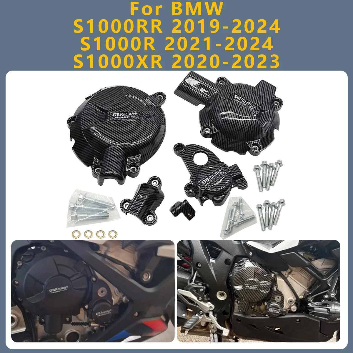 

Engine Cover Alternator Clutch Protection Cover For BMW S1000RR 2019-2024 S1000R 2021-2024 S1000XR 2020-2024 S1000 R XR RR