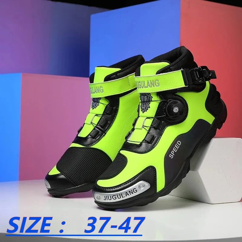 

Мотоциклетные непромокаемые ботинки, уличные противоскользящие зимние кроссовки для верховой езды, велосипедная гоночная обувь до щиколотки, гоночная обувь