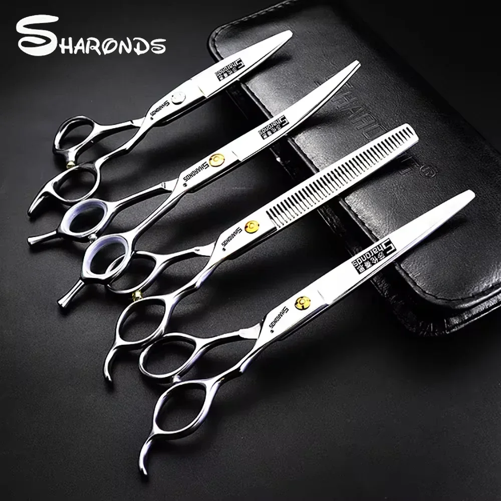 

SHARONDS Hairdressing Scissors 6.5 Inch Flat Tooth Thinning Scissors 440C Japanese Steel Professional Hair Cutting Shears