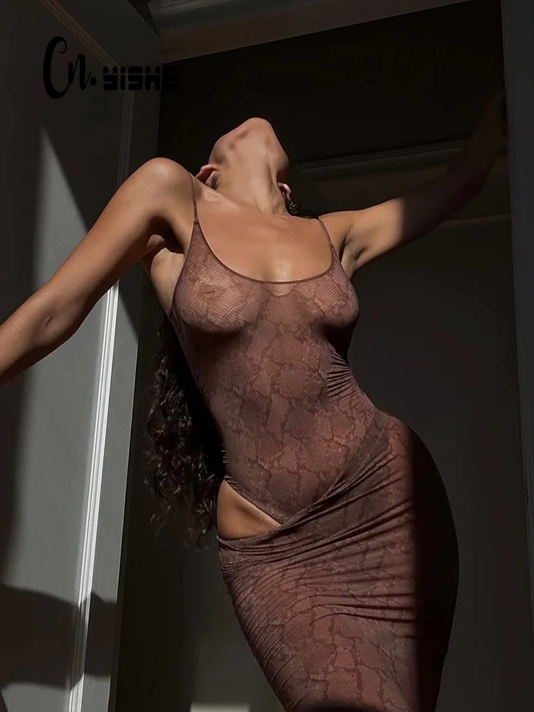 

CNYISHE Snake Prints Bodysuits for Women Camisoles Sheath Sexy Club Skinny Casual Tompers Chic Hot Girl Female Tops Tees Elastic