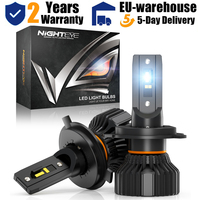NIGHTEYE H4 LED Car Lamps H7 H11 H8 H9 Mini Size Car Headlight Bulbs 50W 8000LM 6500K White Led 12V Plug and Play Auto Headlamp
