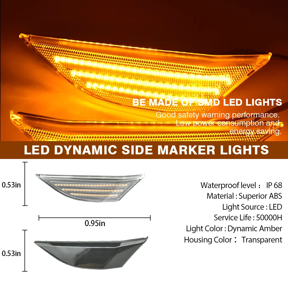 

High quality LED Side Marker Lamp Dynamic Turn Signal Blinker Indicator Lights 2012-2020 For Porsche 911 Carrera 4S/4 GTS 991