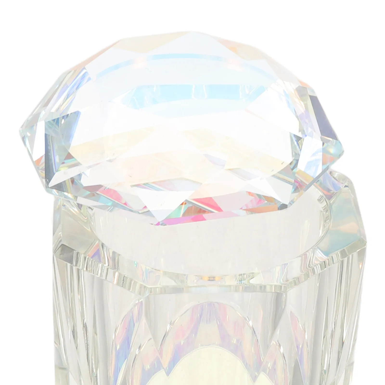 Recipiente de Cristal para Uñas con Tapa, Tazón de Vidrio para Líquidos, Vaso Limpiador de Pinceles para Arte de Uñas, Soporte de Almacenamiento para Suministros de Manicura para Salón