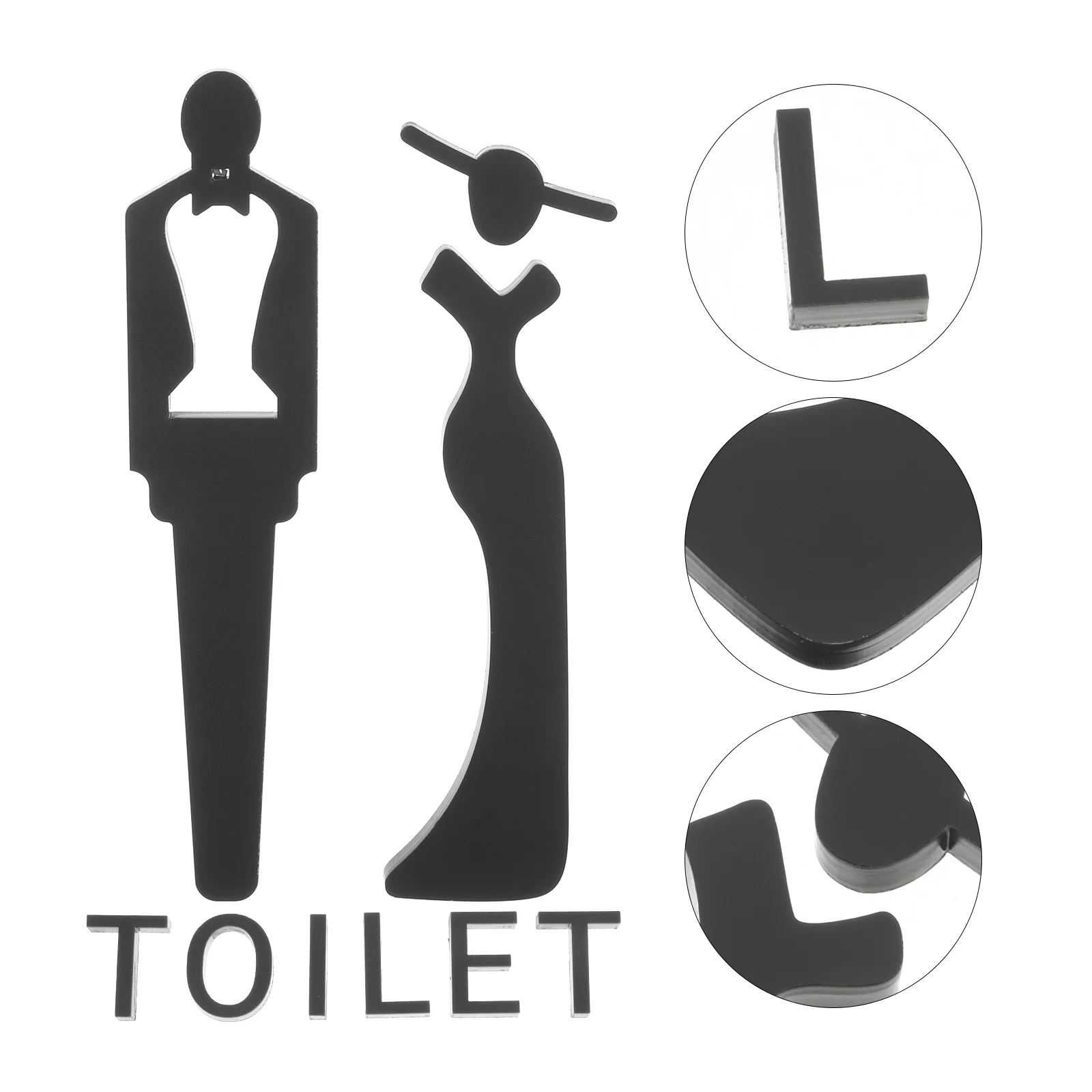 Bathroom Signage Unisex Occupied Cute Signs Acrylic Self-adhesive Toilet Rules Tin Men and Women