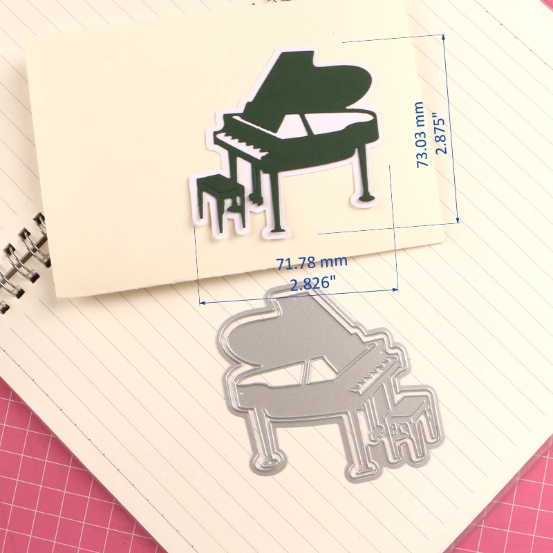 DUOFEN METAL CUTTING DIES music piano key stencil DIY Scrapbook Paper Album 2023 new