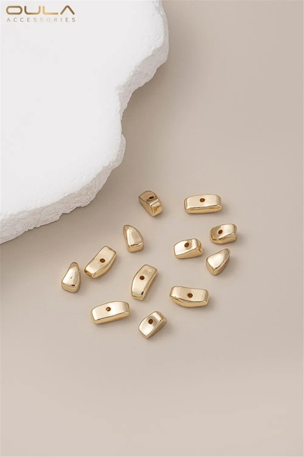 

Copper 14K Real Gold Irregular Scattered Beads Stone Beads Small Broken Gold Separated Beads DIY Handmade Jewelry Accessories