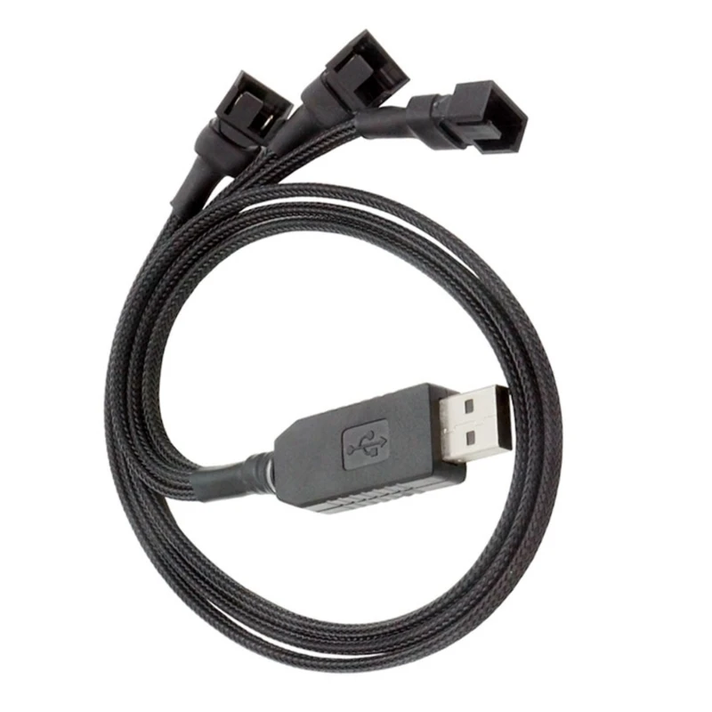 Premium PVC Insulated 4Pin Fan Cable That Transforms 5V USB Power To Stable 12V Output Safely