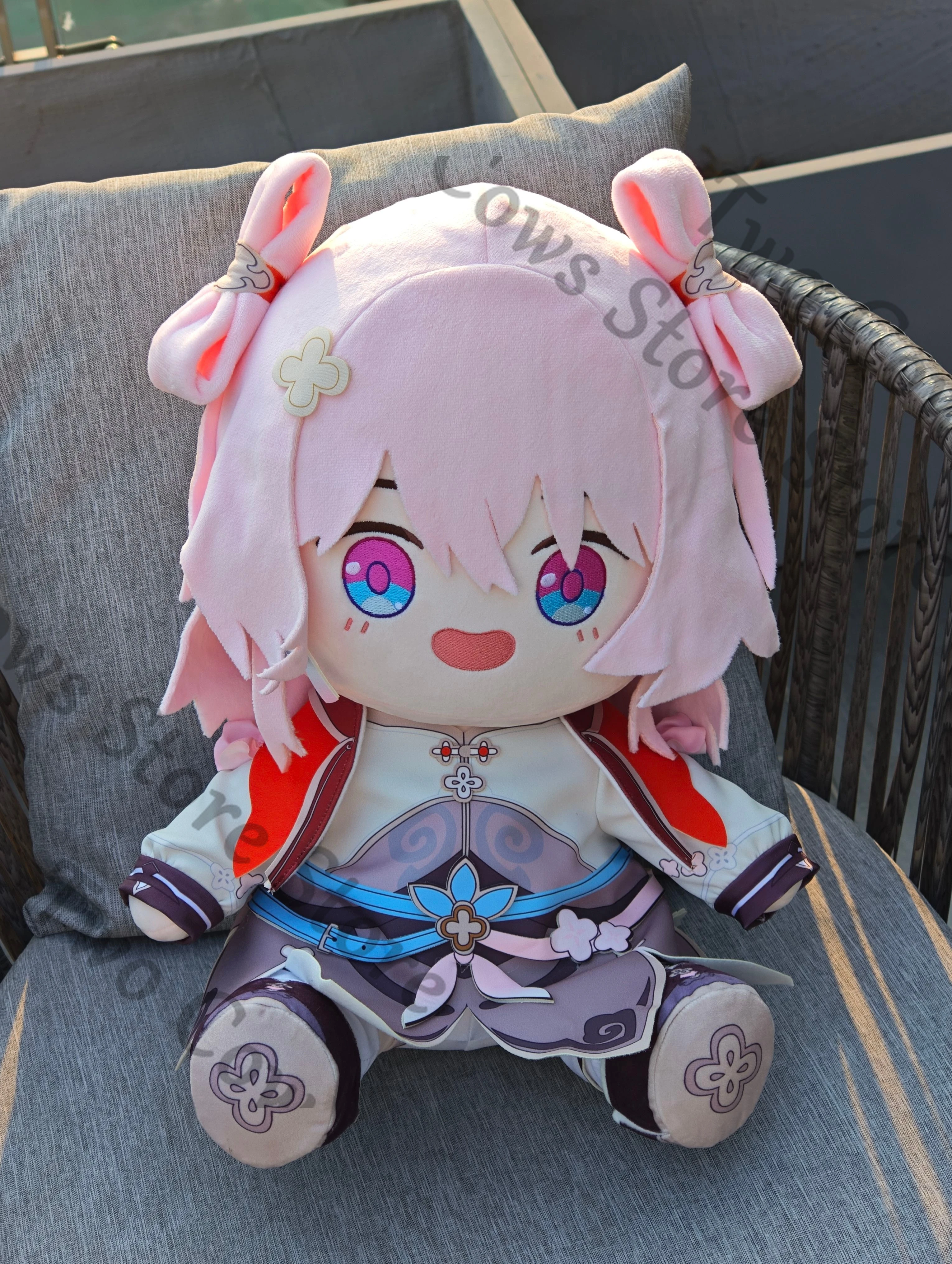 

Honkai: Star Rail March 7th 40cm Anime Plush Cotton Doll Toys Dolls Maumet Throw Pillow Backrest Sitting Posture Cosplay Cartoon