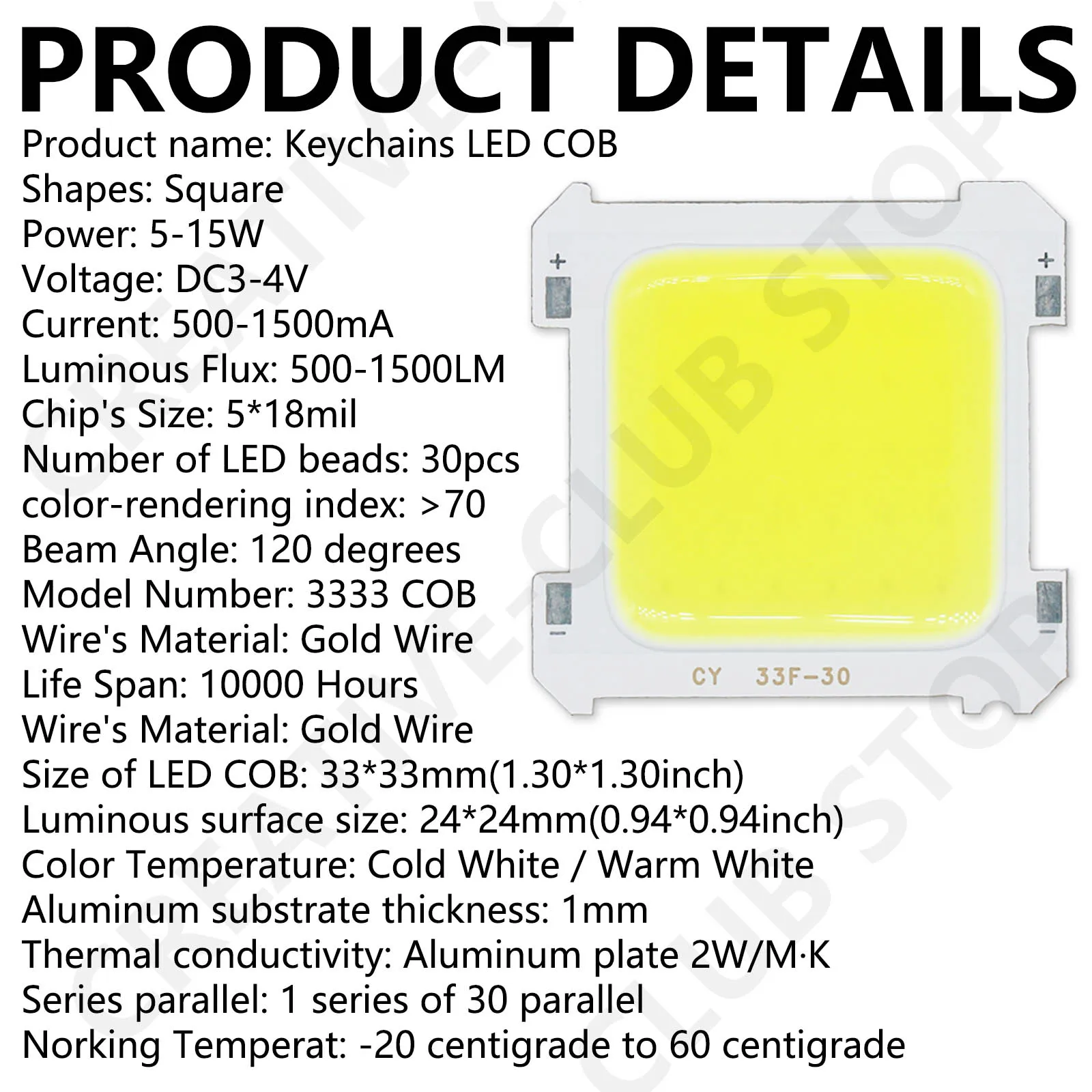 5W LED COB Integrated Chip High Brightness Cold And Warm Portable Camping Light Spotlight Tube Light Maintenance Accessories
