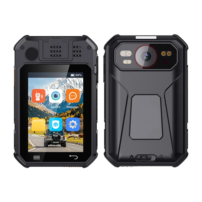 UNIWA BC001 2.4 Inch Touch Screen Octa Core Android Smart IP66 IR Night Vision Body Camera with PTT Wearable Portable Screen