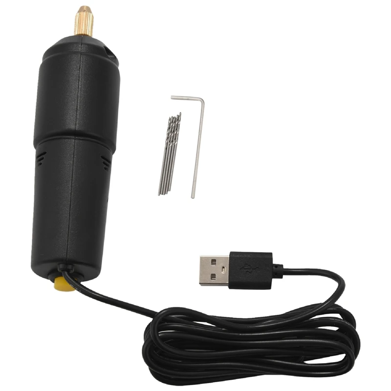 

Инструменты для ювелирных изделий, миниатюрная электрическая ручная дрель для изготовления украшений из жемчуга и эпоксидной смолы, инструменты для рукоделия из дерева «сделай сам» с 5 сверлами