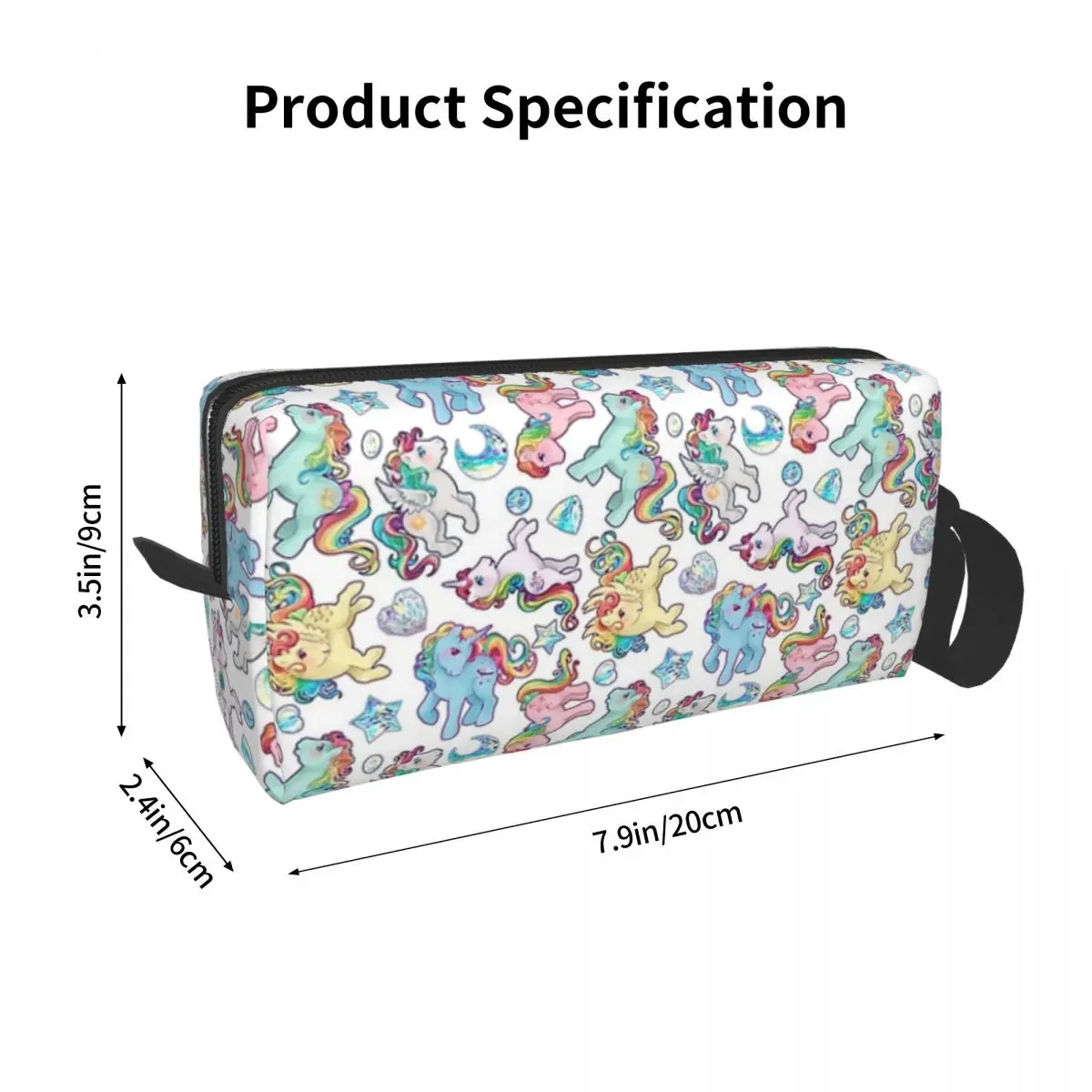 Rainbow Ponys G1 Makeup Bag Cosmetic Organizer Storage Dopp Kit Toiletry Cosmetic Bag for Women Beauty Travel Pencil Case