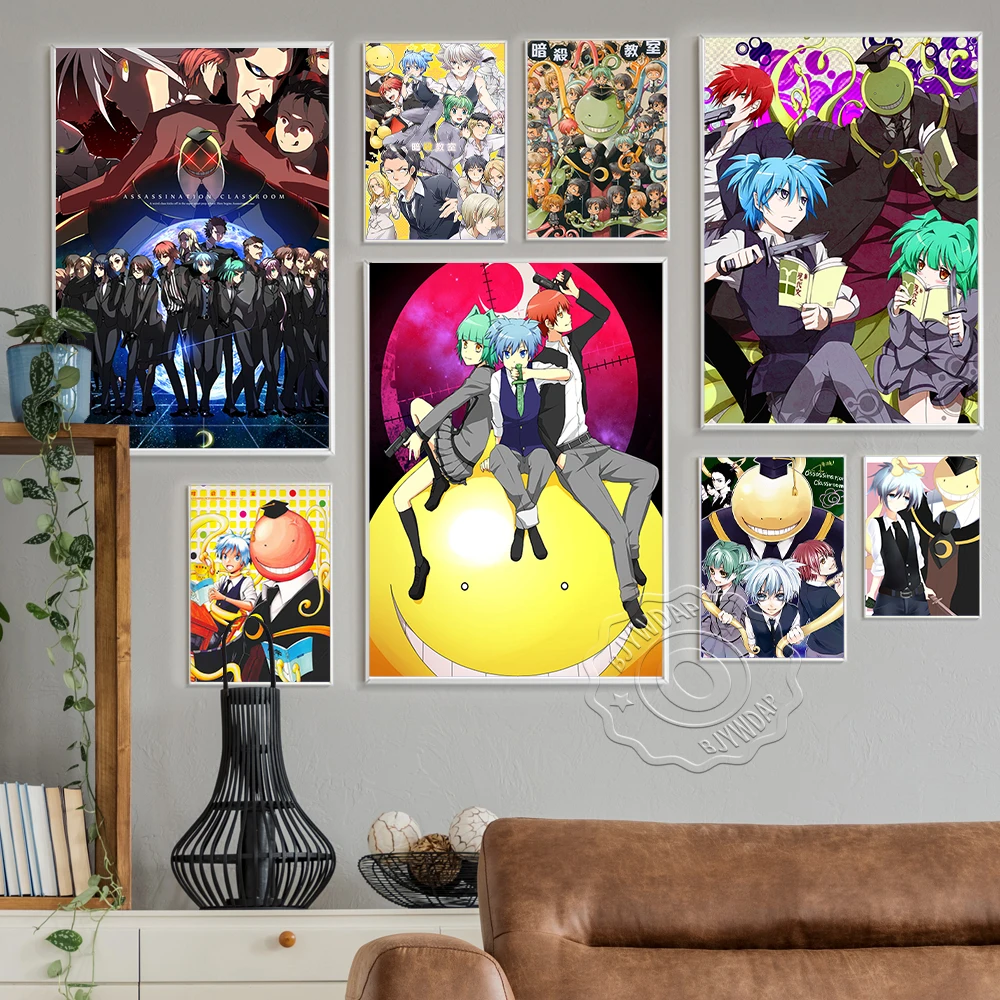 Hot Japan Anime Assassination Classroom Poster Manga Characte Wall Art Prints Pictures Canvas Painting Otaku Home Decor