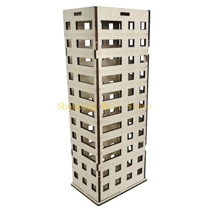 KX4B Wooden Apartment Assembled Model Miniature Architectural Building Model