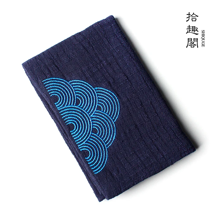 Thickened Cotton And En Tea Towel, Anti Scald Embroidery, Absorbent Cloth, Large Clean Square Kung Fu Set