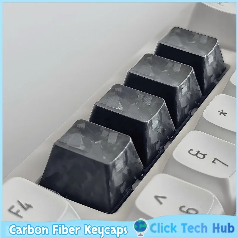 Black Carbon Fiber Keycaps 1pcs Esc Wasd Asdw Space Keycap For Customized Magnetic Axis Mechanical Gaming Keyboard Keycaps