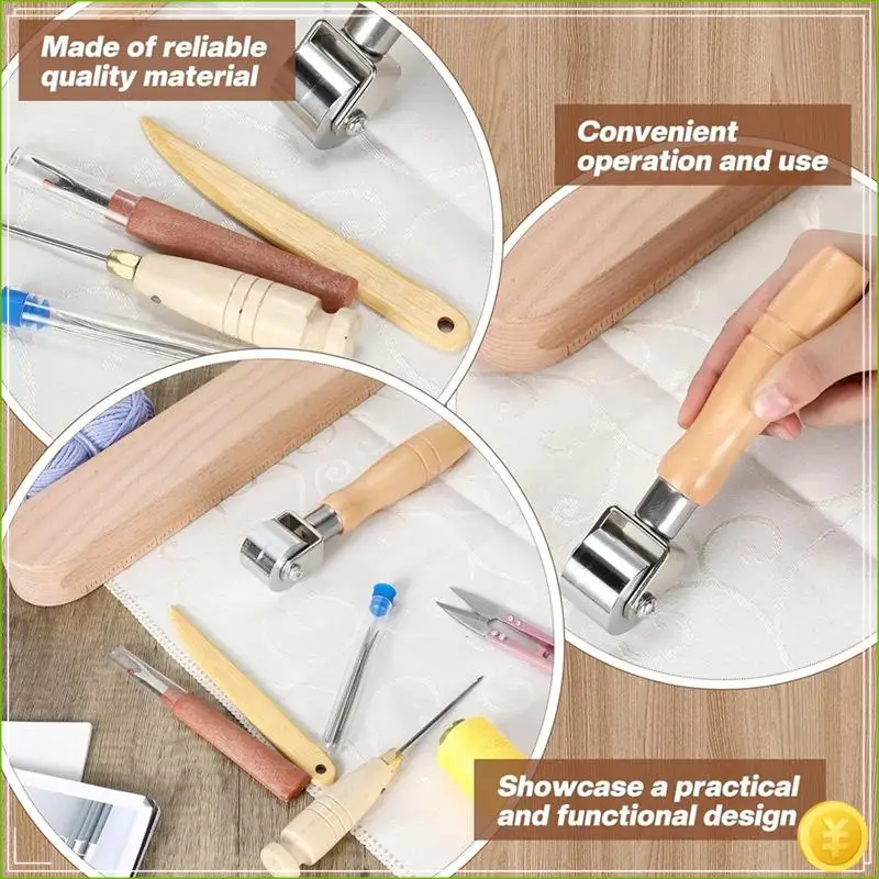 Clappersewing Tool Set Tailor Clapperseam Roller Stilettoseam Rippers For Flattening Fabrics And Point Pressing