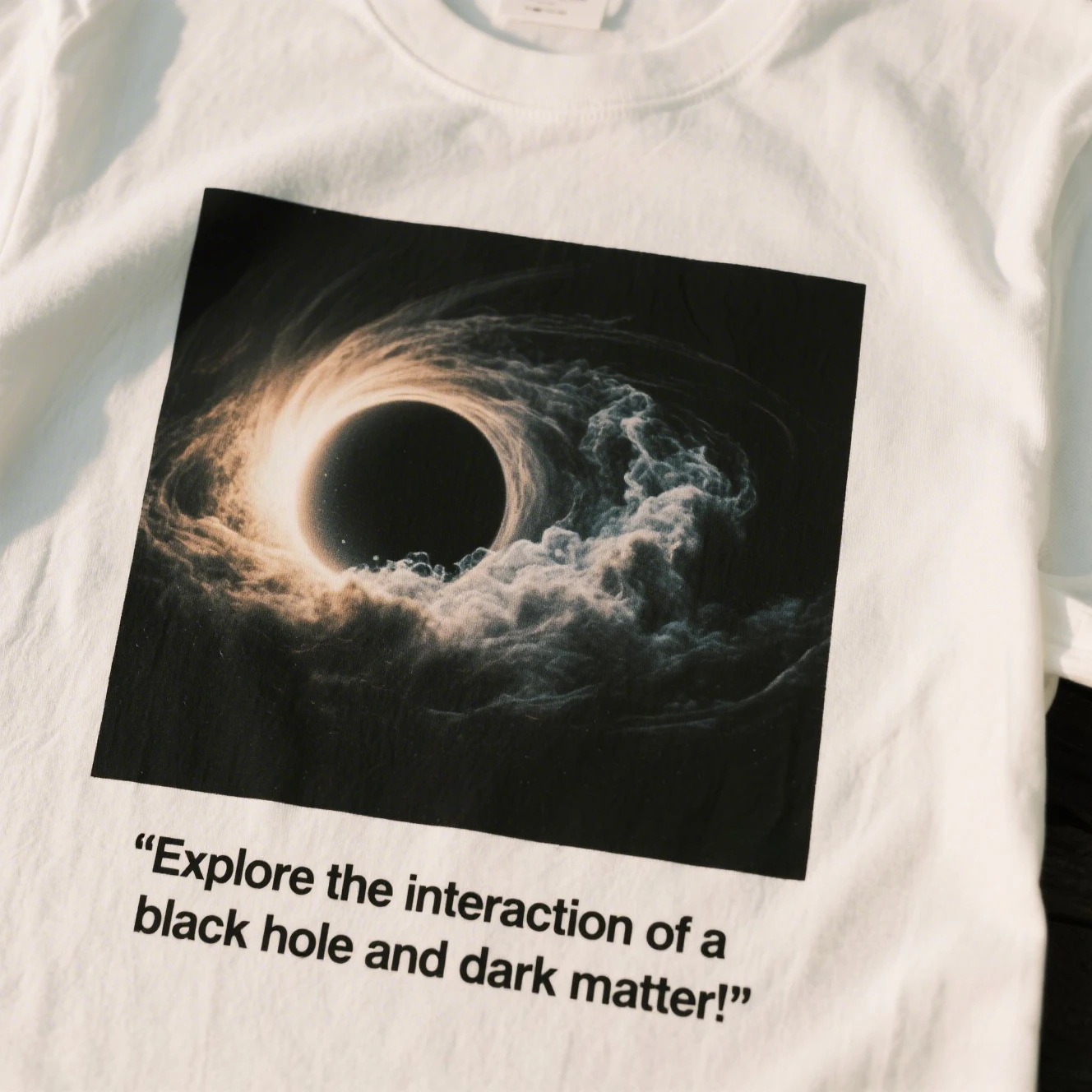 

Black Hole Graphic Printing Summer Luxury Brand Pure Cotton Men's and Women's T-shirt Short Sleeve Street Trend Fashion Clothing