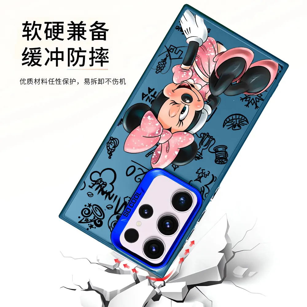 Disney Minnie Phone Case for Samsung Galaxy S24 Ultra S21 FE S23 Ultra S20 S20 FE Note 20 S22 Plus Soft Luxury Cover