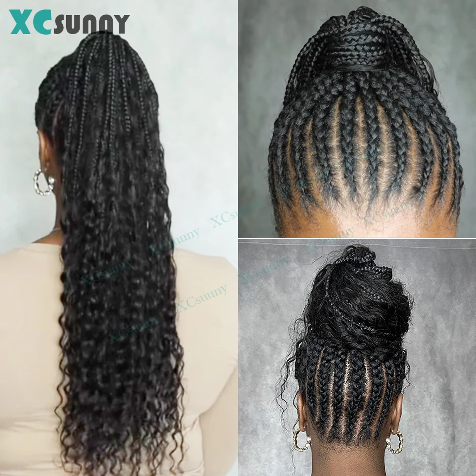 Wrap Around Ponytail Braided Extensions Human hair Wrap Around Ponytail Human Hair Boho Braids Boho Locs For Women