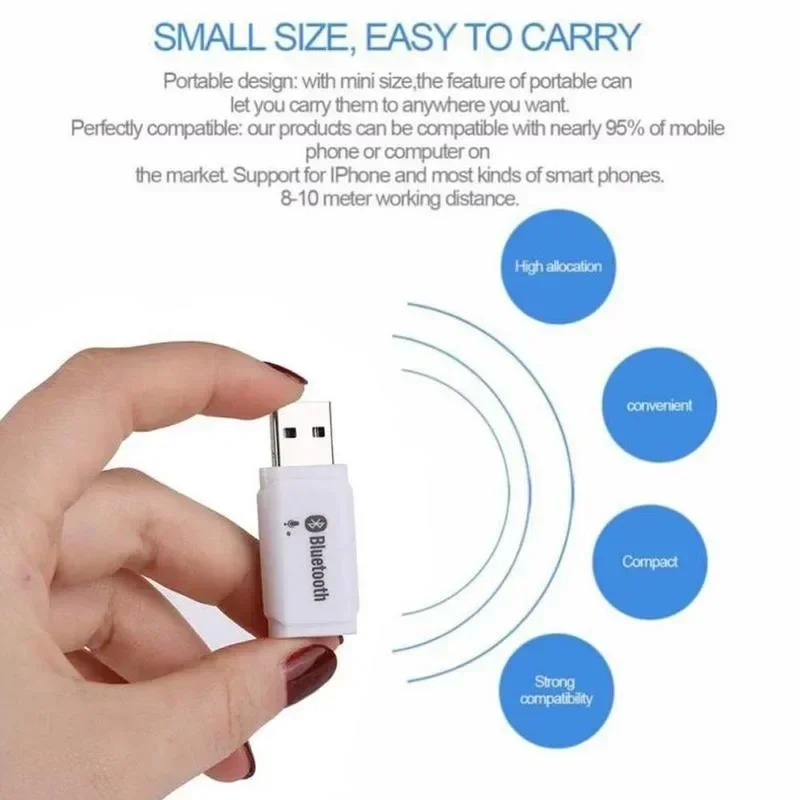 

1 шт., автомобильный адаптер Bluetooth 5,0 для компьютера