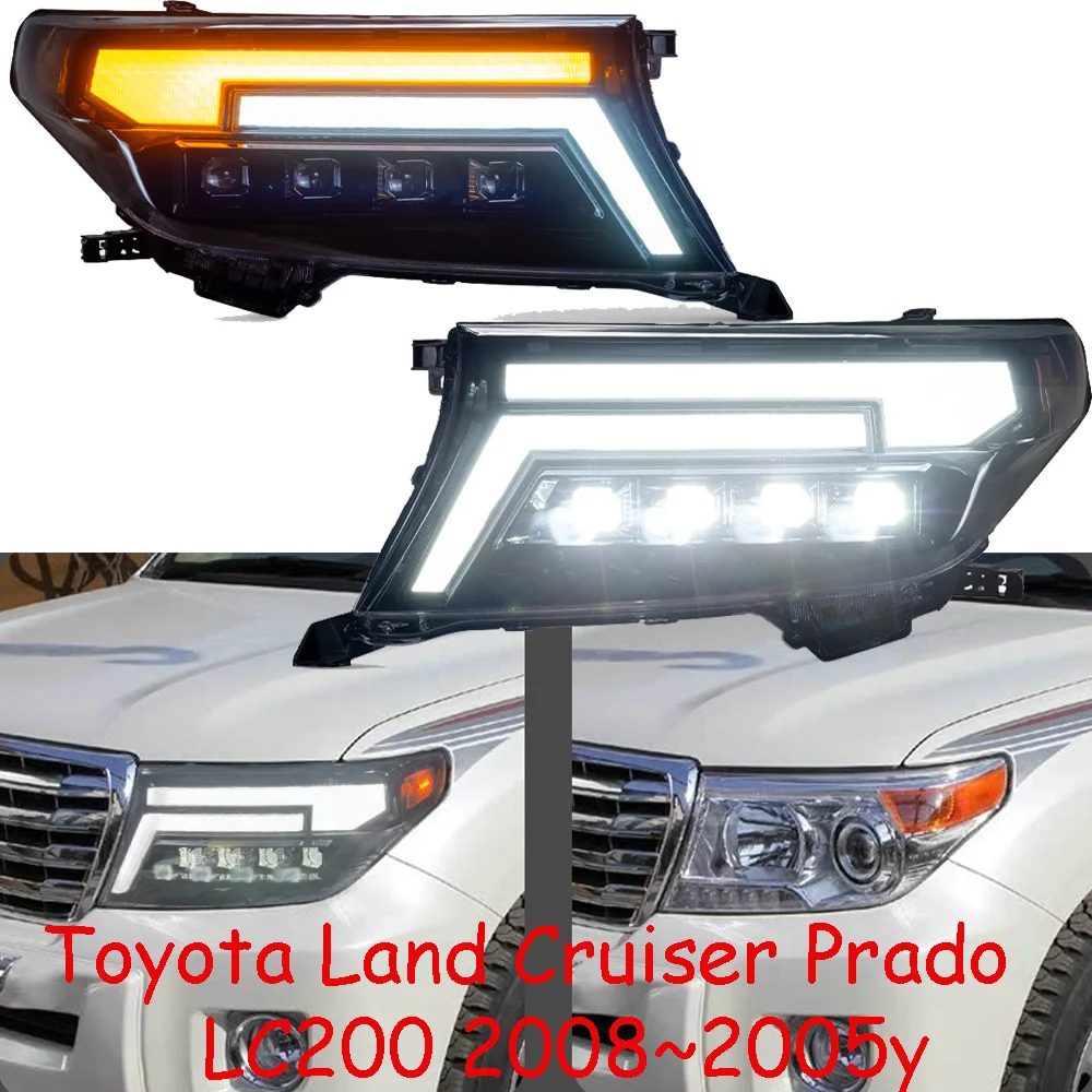 

2008 ~ 2015y автомобильный передний фонарь для Toyota Prado Land Cruiser LC200, автоаксессуары, светодиодные противотуманные фары для фар Cruiser