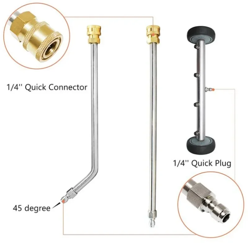 Dual-Purpose Car Chassis Pressure Washer Set for Road Sidewalk Patio Surface Cleaner