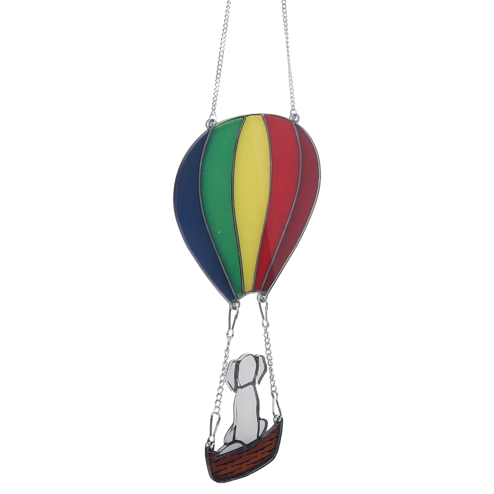 Window Hanging Rainbow Hot Air Balloon Decorations Model Acrylic Colorful Ornament