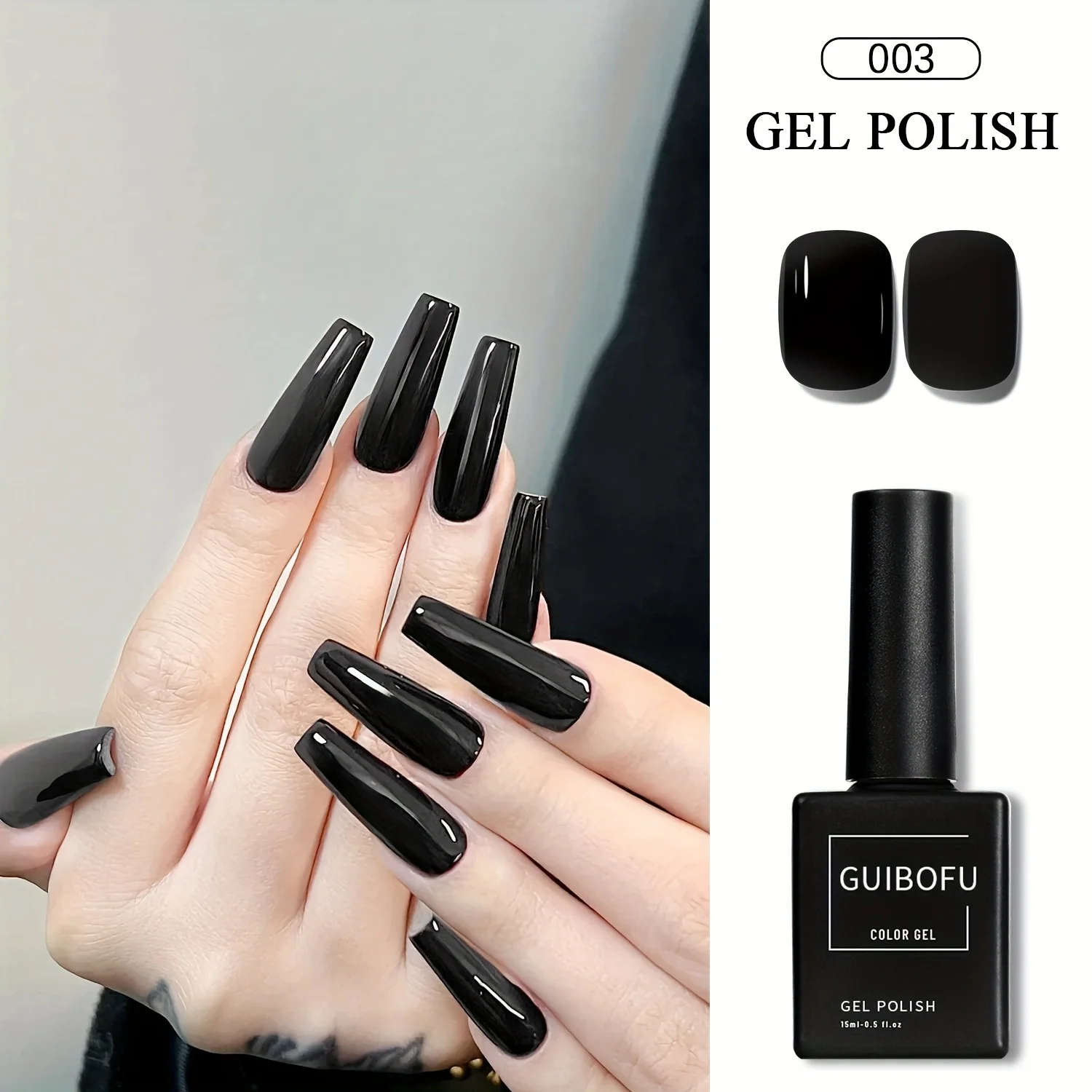 2 قطعة 15 مللي أبيض وأسود جل مجموعة تلميع كلاسيكي أبيض ونقي ظلال قصيرة درع طويل نفس اللون مثل الزجاجة