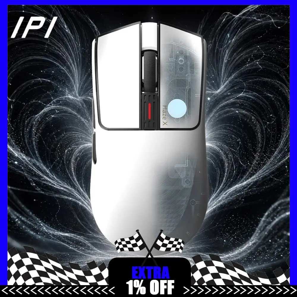 IPI HAZEX Wireless Mouse Three-Mode 8K PAW3955 Innovative TMR Vibration Sensing Micro Motion System Low Latency Gaming Mouse