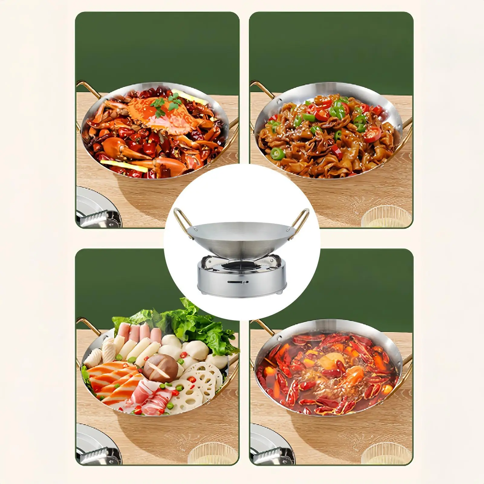 Small Alcohol Stove Portable Outdoor Cooker Spirit Cooker With Pot For Campers Hikers Travelers Fishermen Backpacking Hiking