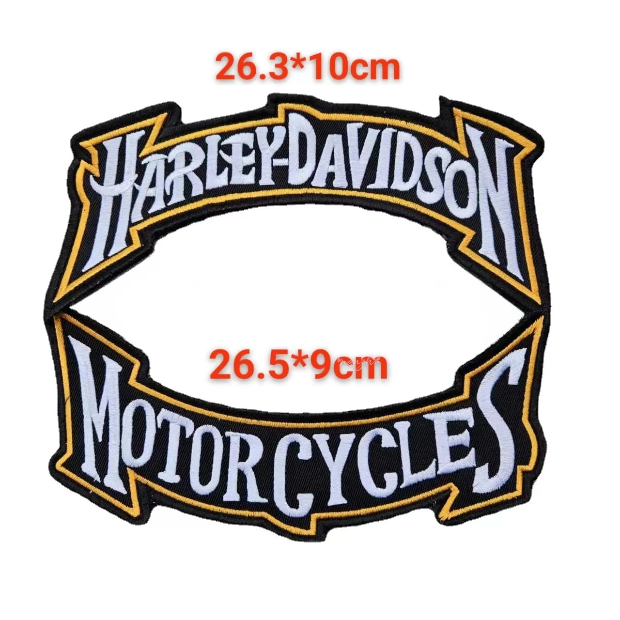 Patch Leather Jacket Denim Hot Melt Adhesive Patch Accessory For Harley Davidson lectra Glide Motorcycle Logo Embroidered Fabric view 2