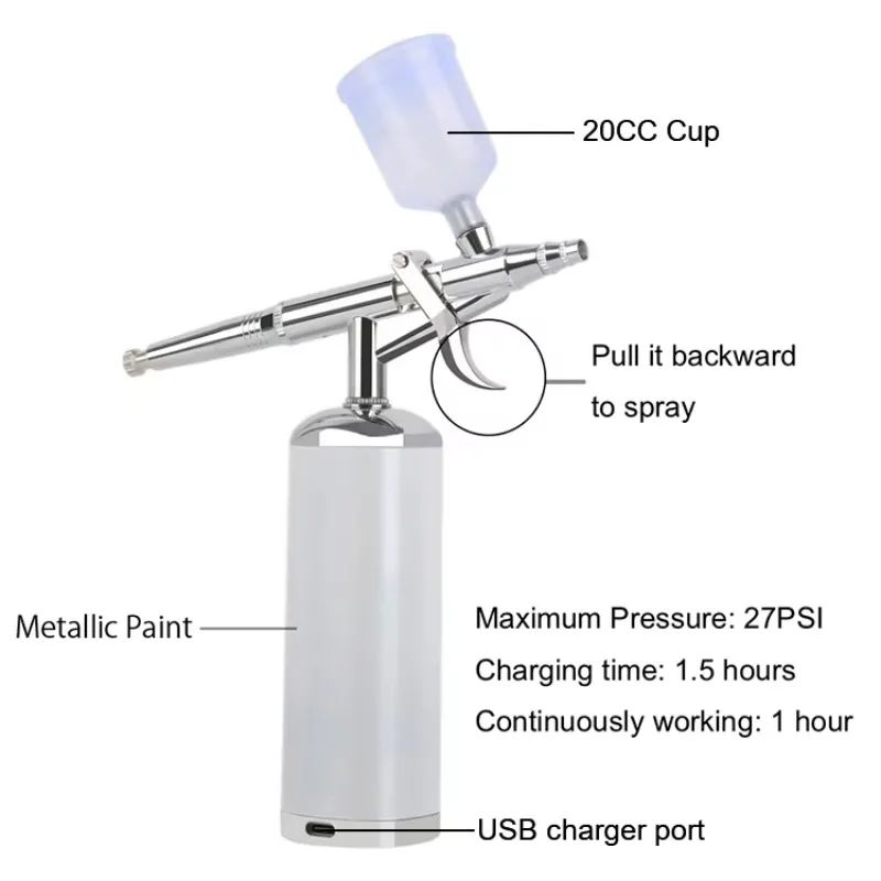 

Комплект мини-компрессора для аэрографии 25PSI с соплом 0,3 мм — эксклюзивный инструмент для дизайна ногтей и татуировок (эксклюзивно для Facebook)