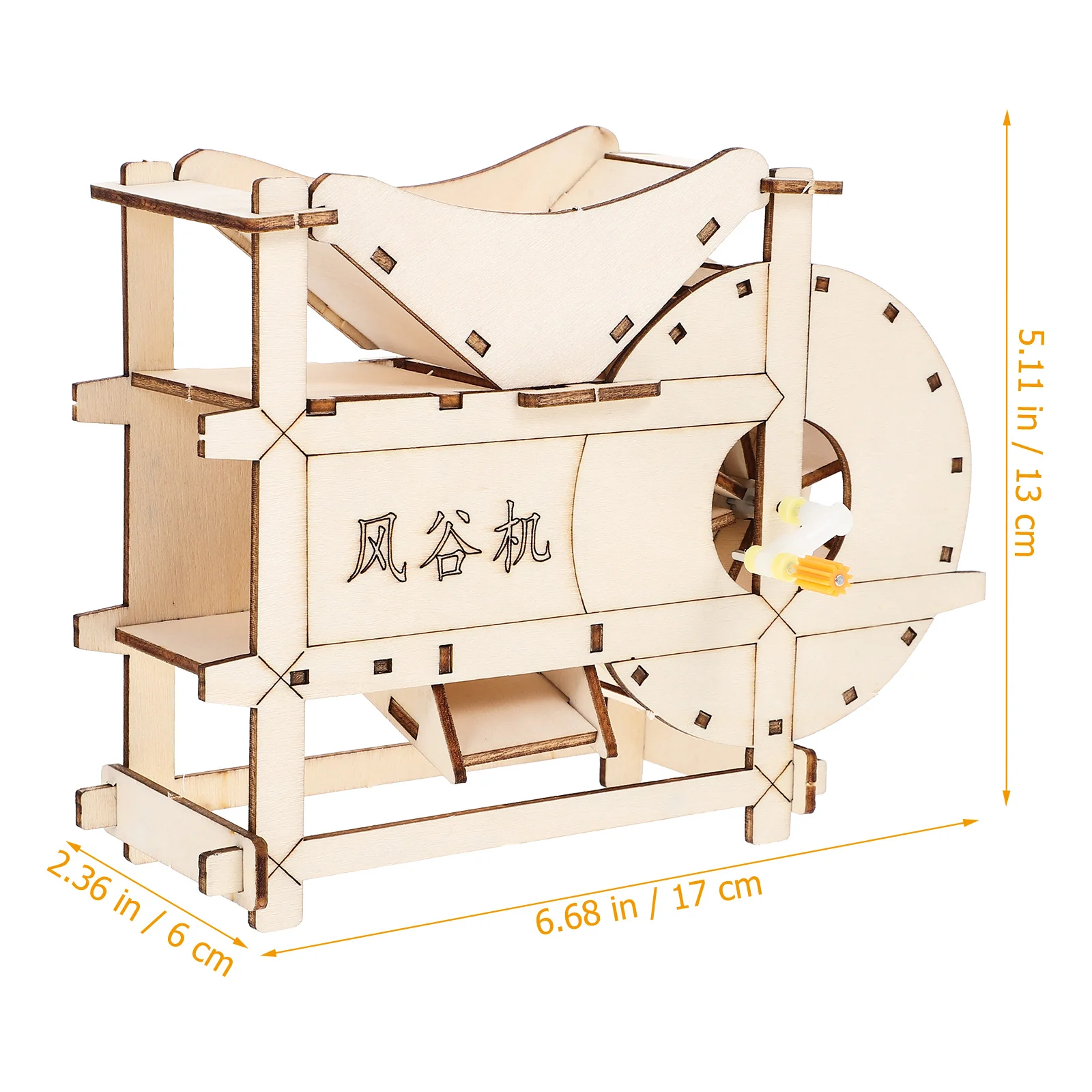 Projets en bois de bricolage pour enfants, Kit de Machine à batteuse scientifique éducative, Machine à batteuse à manivelle portative