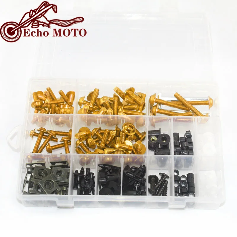 172PCS Motorcycle Complete Fairing Bolts Kit Screws Nut For Kawasaki VERSYS 650 NINJA 300 400 650 ZX6R VULCAN S 650 ZX10R KLX250